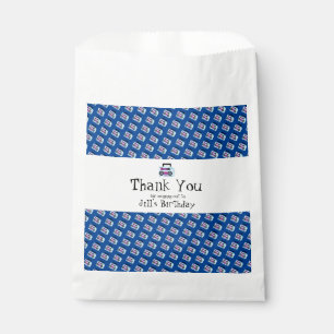 Blaue 80er 90er Throwback-Musik Klassiker Geschenktütchen
