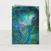 Blaue Abalone-Motiv Einladung (Rückseite)