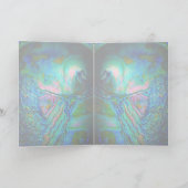 Blaue Abalone-Motiv Einladung (Innenseite)