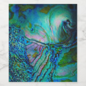 Blaue Abalone-Motiv Weinetikett (Einzelnes Label)