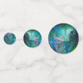 Blaue Abalone-Muster Konfetti (Vorderseiten)