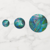 Blaue Abalone-Muster Konfetti (Rückseiten)