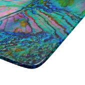 Blaue Abalonemuschel Schneidebrett (Ecke)
