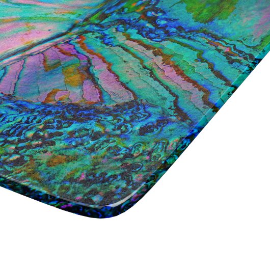 Blaue Abalonemuschel Schneidebrett (Ecke)
