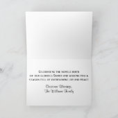 Blaue Abends-Weihnachtsnativity-Gruß-Karte Feiertagskarte (Innenseite)