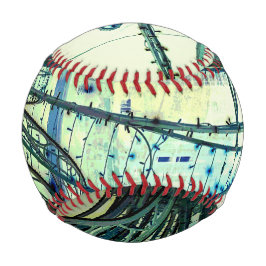 Blaue abgerundete Linien Baseball