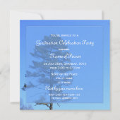 Blaue Abschluss Einladung (Vorderseite)