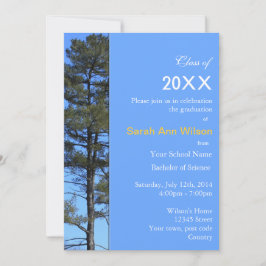 Blaue Abschluss Einladung