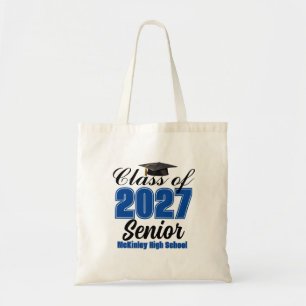 Blaue Abschlussklasse 2027 Senior Custom High Scho Tragetasche