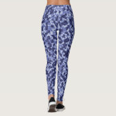 Blaue abstrakt getarnte Leggings (Rückseite)