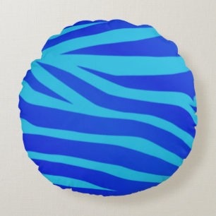 Blaue Abstrakte Acrylmalerei Kissen