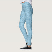 Blaue abstrakte Aquarell-Kunst Leggings (Links)