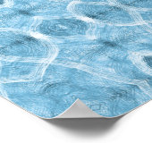 Blaue abstrakte Aquarell-Kunst Poster (Ecke)