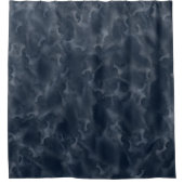 Blaue Abstrakte Aquarellfarbe Eleganter Chic Duschvorhang (Vorderseite)