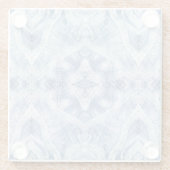 Blaue abstrakte Aquarellkunst Glasuntersetzer (Rückseite)
