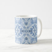 Blaue abstrakte Aquarellkunst Kaffeetasse (VorderseiteRechts)