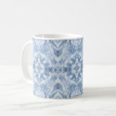 Blaue abstrakte Aquarellkunst Kaffeetasse (Vorderseite Links)