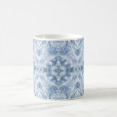 Blaue abstrakte Aquarellkunst Kaffeetasse (Mittel)