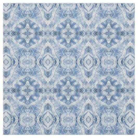 Blaue abstrakte Aquarellkunst Stoff (Muster)