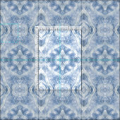 Blaue abstrakte Aquarellkunst Stoff (Kachel)