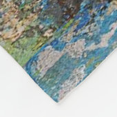 Blaue Abstrakte Blankette Fleecedecke (Ecke)
