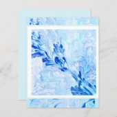 Blaue Abstrakte Blume (Vorne/Hinten)