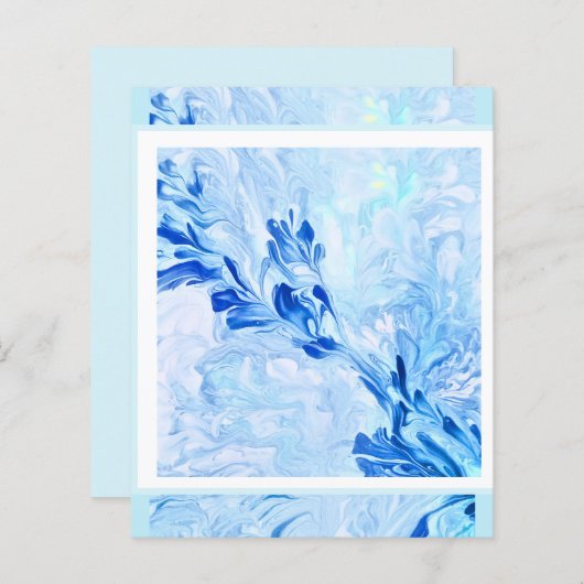 Blaue Abstrakte Blume (Vorne/Hinten)