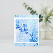 Blaue Abstrakte Blume (Stehend Vorderseite)