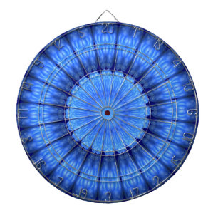 Blaue abstrakte Blume Dartscheibe