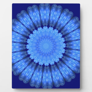 Blaue abstrakte Blume Fotoplatte