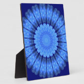 Blaue abstrakte Blume Fotoplatte (Seite)