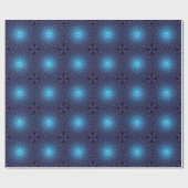 Blaue Abstrakte Blume Geschenk Wrap Geschenkpapier (Flach)
