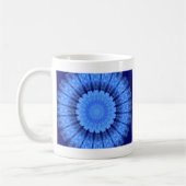 Blaue abstrakte Blume Kaffeetasse (Links)