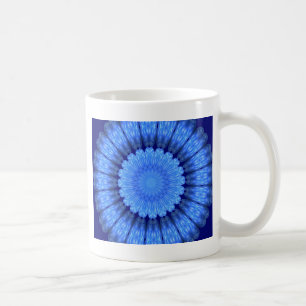 Blaue abstrakte Blume Kaffeetasse
