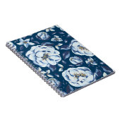 Blaue Abstrakte Blume | Notebook-Journal Notizblock (Rechte Seite)