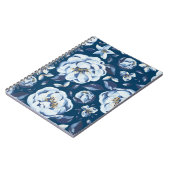 Blaue Abstrakte Blume | Notebook-Journal Notizblock (Linke Seite)