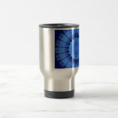 Blaue abstrakte Blume Reisebecher (Mittel)