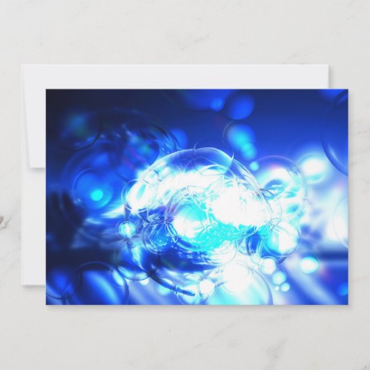 Blaue Abstrakte Einladung (Vorderseite)