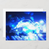 Blaue Abstrakte Einladung (Vorne/Hinten)