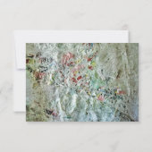 Blaue abstrakte Einladung, abstrakt aus Gerecycelt Einladung (Rückseite)