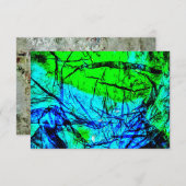 Blaue abstrakte Einladung, abstrakt aus Gerecycelt Einladung (Vorne/Hinten)