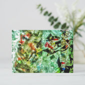 Blaue abstrakte Einladung, abstrakt aus Gerecycelt Einladung (Stehend Vorderseite)