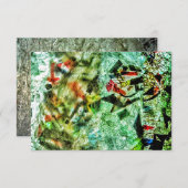 Blaue abstrakte Einladung, abstrakt aus Gerecycelt Einladung (Vorne/Hinten)