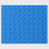 Blaue Abstrakte Farbe Geschenkpapier (Flach)