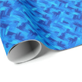 Blaue Abstrakte Farbe Geschenkpapier (Rolleneckpunkt)