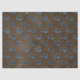 Blaue Abstrakte Friedenstruppen auf dem Braunen De Seidenpapier