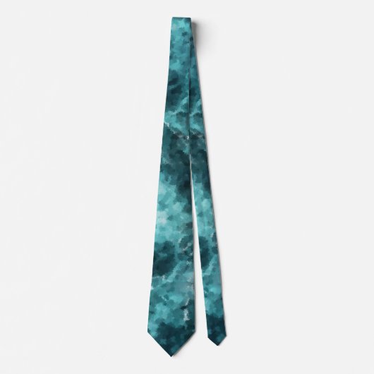 Blaue Abstrakte Galaxie Blick Männer-Krawatte Krawatte (Vorderseite)