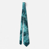 Blaue Abstrakte Galaxie Blick Männer-Krawatte Krawatte (Rückseite)