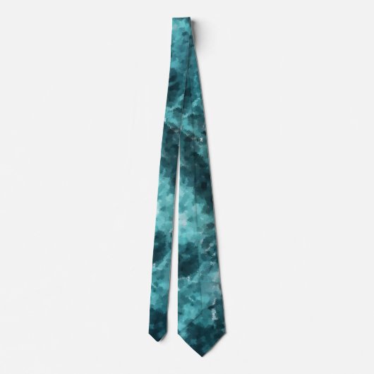 Blaue Abstrakte Galaxie Blick Männer-Krawatte Krawatte (Rückseite)