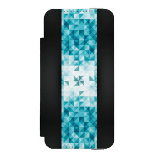 Blaue abstrakte geometrische Hintergrund-Schablone Incipio Watson™ iPhone 5 Geldbörsen Hülle